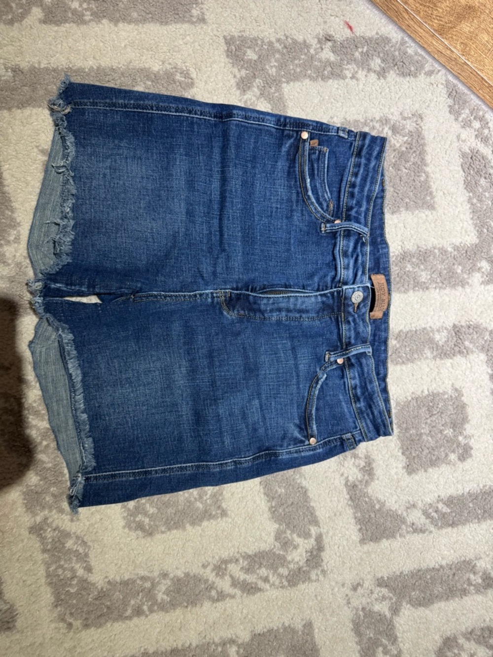 Judy Blue Denim Frayed Hem Shorts - Dark Blue